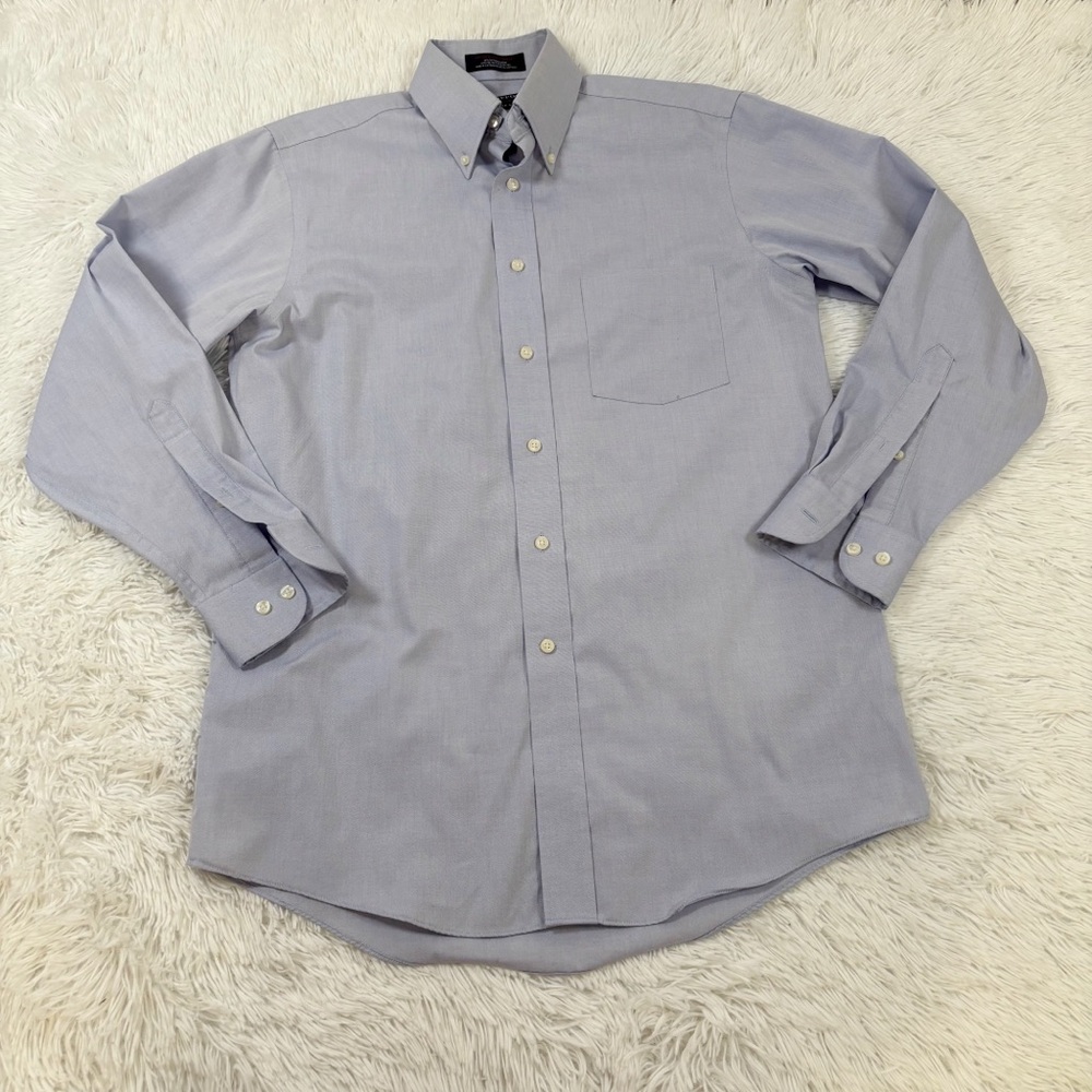 Stafford Men's‎ the super shirt Light Blue Button-Down Shirt classic shirt